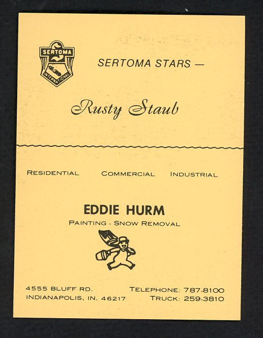 1977 Sertoma Stars Rusty Staub Astros NR-MT 536680