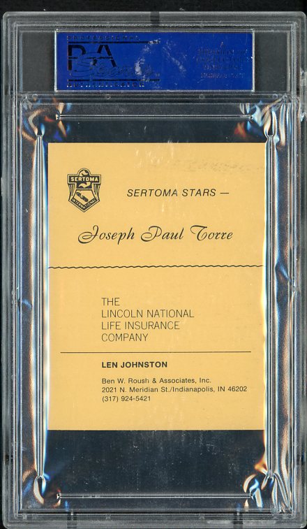 1977 Sertoma Stars Joe Torre Braves PSA 9 MINT 536690