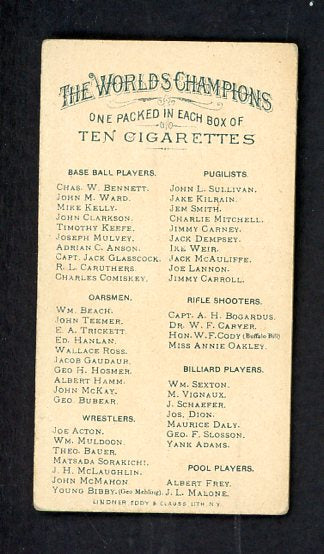 1888 N28 Allen & Ginter George Slosson Billiards EX 536952