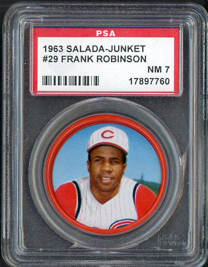 1963 Salada #029 Frank Robinson Reds PSA 7 NM 537075