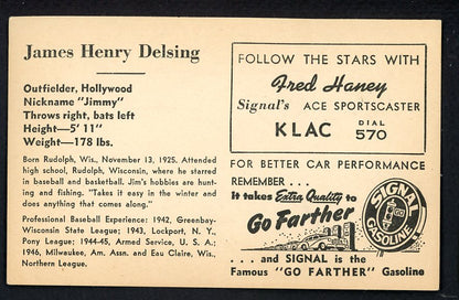 1947 Signal Oil Jim Delsing Hollywood VG-EX 537096