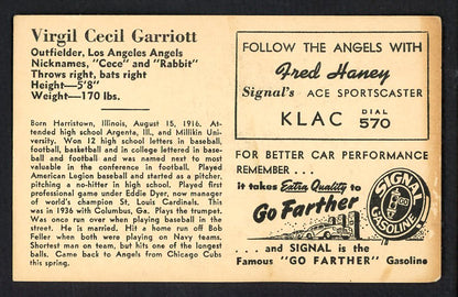1947 Signal Oil Cece Garriott Los Angeles VG-EX 537099