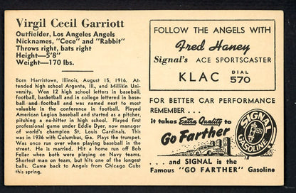 1947 Signal Oil Cece Garriott Los Angeles VG-EX 537100