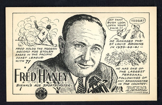 1947 Signal Oil Fred Haney Hollywood EX-MT 537103