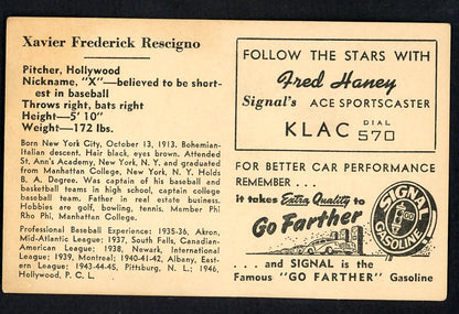 1947 Signal Oil Xavier Rescigno Hollywood VG-EX 537125