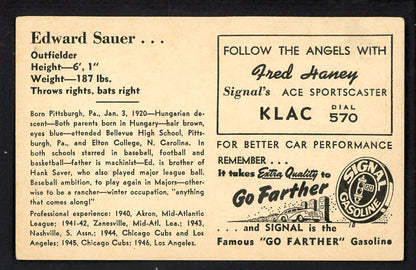1947 Signal Oil Ed Sauer Los Angeles VG-EX 537126