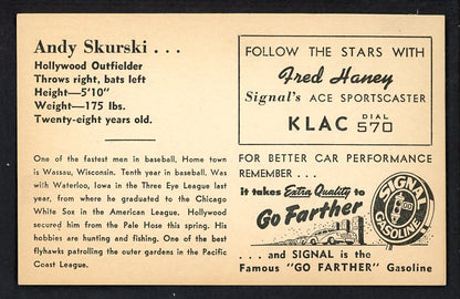 1947 Signal Oil Andy Skurski Hollywood EX-MT 537130