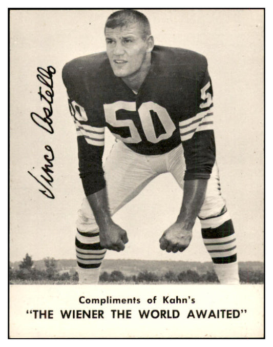 1962 Kahns Football Vince Costello Browns NR-MT 537196