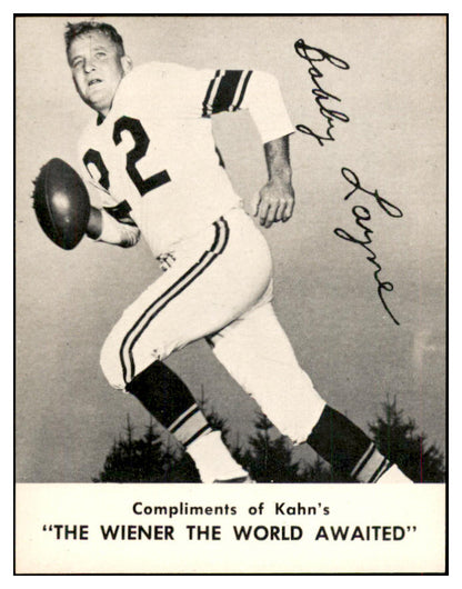 1962 Kahns Football Bobby Layne Steelers NR-MT 537202