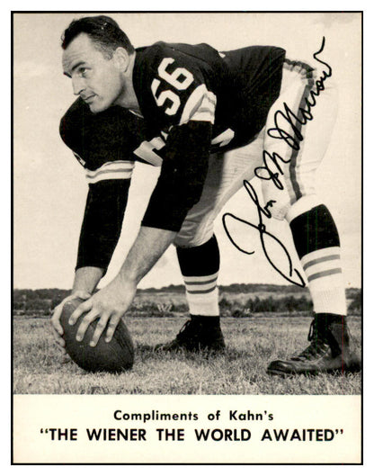 1962 Kahns Football John Morrow Browns NR-MT 537208
