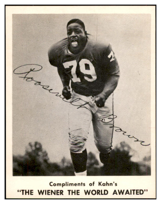 1963 Kahns Football Roosevelt Brown Giants NR-MT 537222