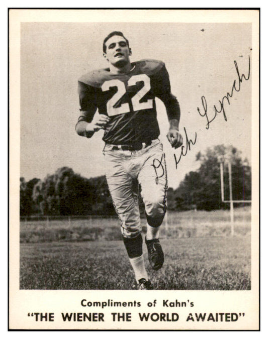 1963 Kahns Football Dick Lynch Giants NR-MT 537243