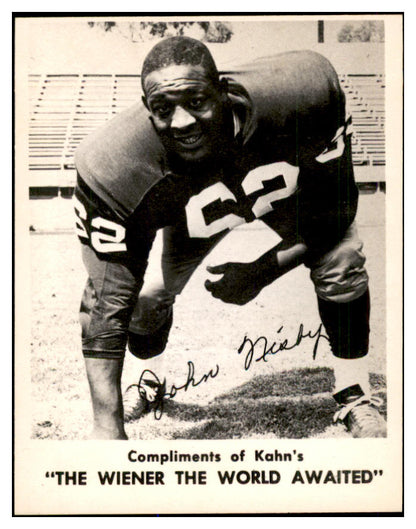 1963 Kahns Football John Nisby Washington NR-MT 537249