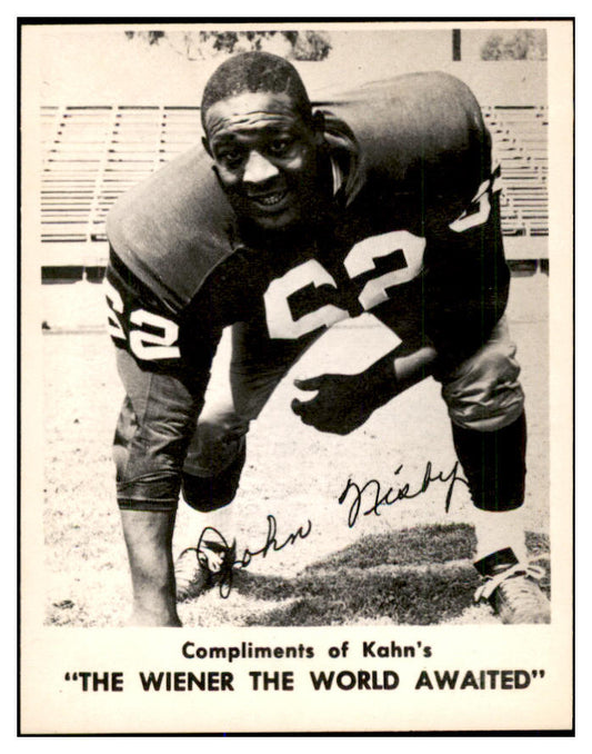 1963 Kahns Football John Nisby Washington NR-MT 537249