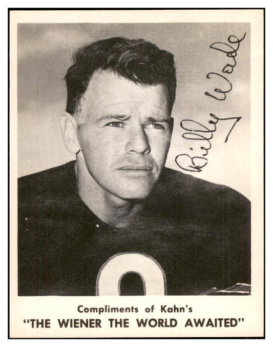 1963 Kahns Football Bill Wade Bears NR-MT 537270