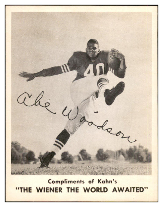 1963 Kahns Football Abe Woodson 49ers NR-MT 537272