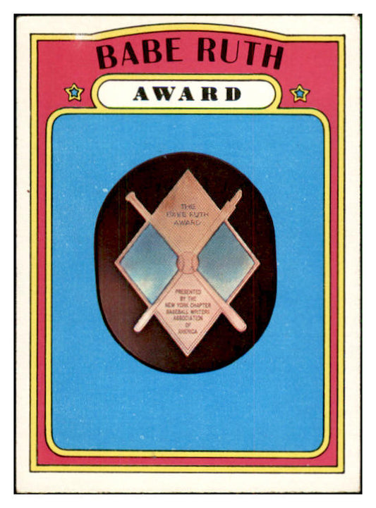 1972 Topps Baseball #626 Babe Ruth Award VG-EX 537457