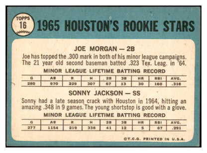 1965 Topps Baseball #016 Joe Morgan Astros EX 537469