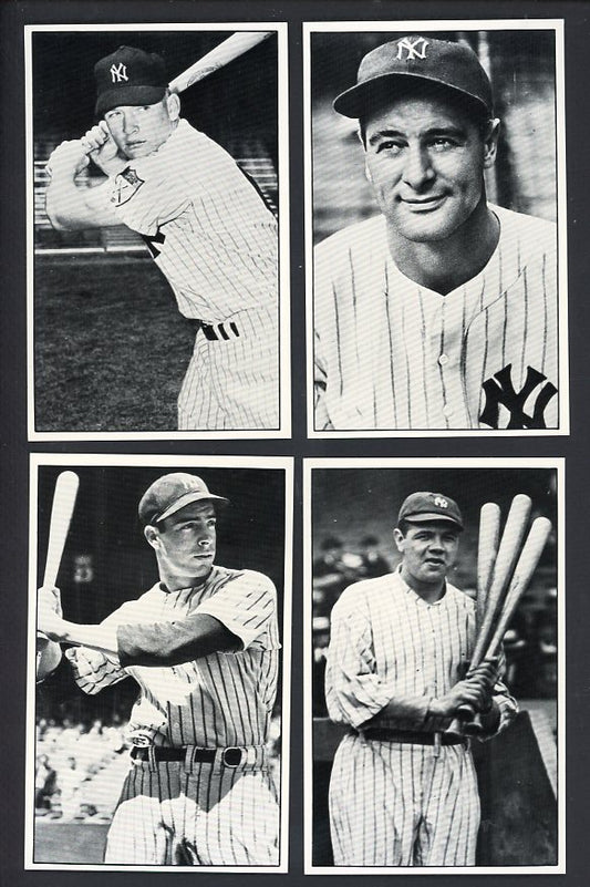 1980 Union Novelty Yankees Postcard Complete Set Ruth Mantle 537557