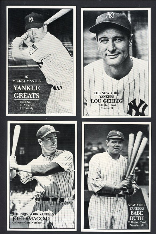 1980 Union Novelty Yankees Complete Set Ruth Mantle Gehrig 537558