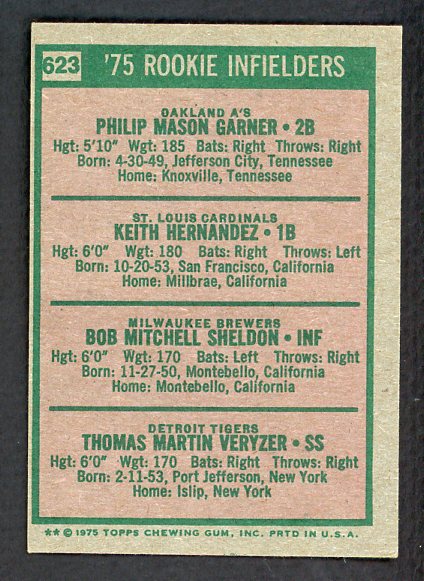 1975 Topps Baseball #623 Keith Hernandez Cardinals EX 537677