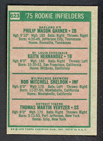 1975 Topps Baseball #623 Keith Hernandez Cardinals EX 537677