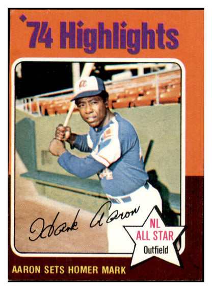 1975 Topps Baseball #001 Hank Aaron Rb Braves EX-MT 537728