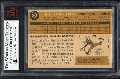 1960 Topps Baseball #050 Al Kaline Tigers BVG 5.5 EX+ 538286