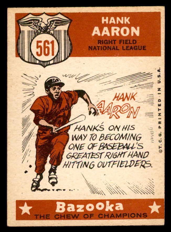 1959 Topps Baseball #561 Hank Aaron A.S. Braves EX 538759