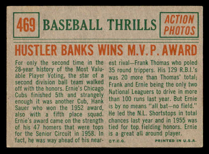 1959 Topps Baseball #469 Ernie Banks IA Cubs VG-EX 538805
