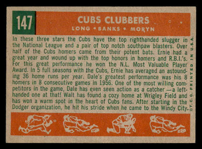 1959 Topps Baseball #147 Ernie Banks Dale Long EX+/EX-MT 538853