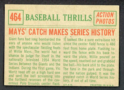1959 Topps Baseball #464 Willie Mays IA Giants EX-MT 538858