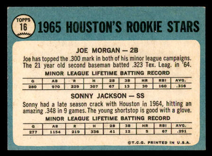 1965 Topps Baseball #016 Joe Morgan Astros EX 539029