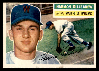 1956 Topps Baseball #164 Harmon Killebrew Senators EX+/EX-MT Gray 539060