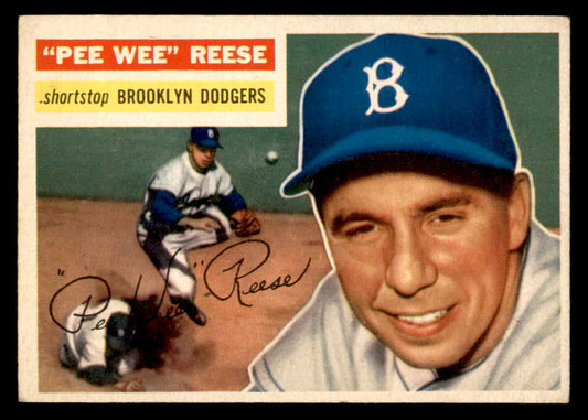 1956 Topps Baseball #260 Pee Wee Reese Dodgers EX+/EX-MT 539101