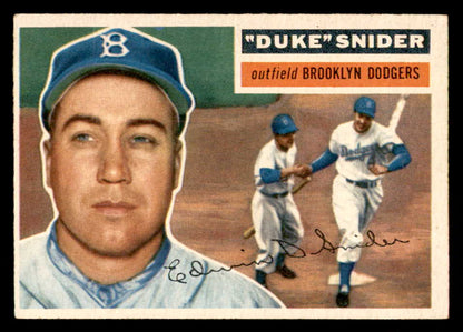 1956 Topps Baseball #150 Duke Snider Dodgers EX-MT Gray 539123