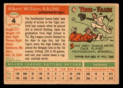 1955 Topps Baseball #004 Al Kaline Tigers VG-EX 539129