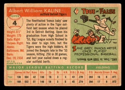 1955 Topps Baseball #004 Al Kaline Tigers VG-EX 539130