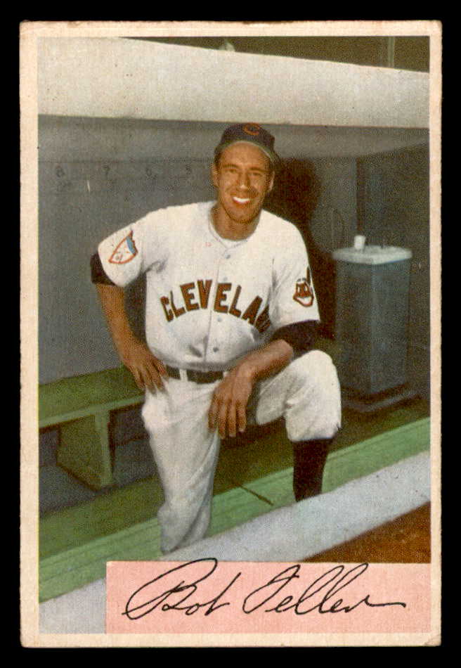 1954 Bowman Baseball #132 Bob Feller Indians VG-EX 539139