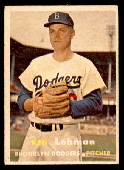 1957 Topps Baseball #366 Ken Lehman Dodgers EX-MT 539505