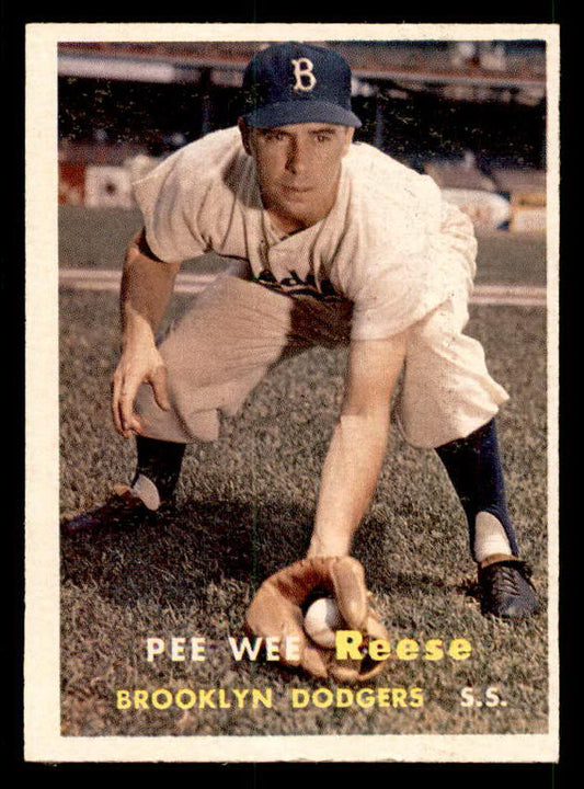 1957 Topps Baseball #030 Pee Wee Reese Dodgers NR-MT 539549