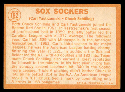 1964 Topps Baseball #182 Carl Yastrzemski Chuck Schilling EX-MT 539699