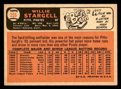 1966 Topps Baseball #255 Willie Stargell Pirates EX-MT 539785
