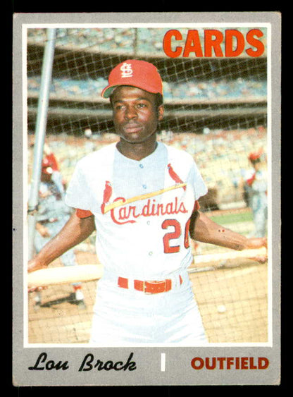 1970 Topps Baseball #330 Lou Brock Cardinals VG-EX 539934