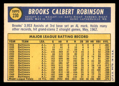 1970 Topps Baseball #230 Brooks Robinson Orioles VG-EX 539980