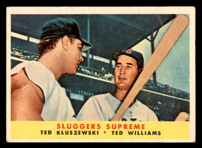 1958 Topps Baseball #321 Ted Williams Ted Kluszewski VG 540129