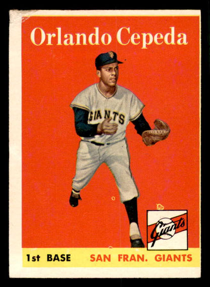 1958 Topps Baseball #343 Orlando Cepeda Giants VG 540147