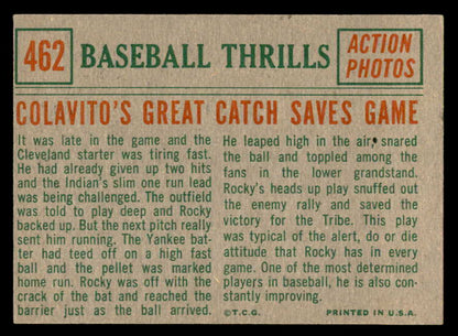 1959 Topps Baseball #462 Rocky Colavito IA Indians EX-MT 540159