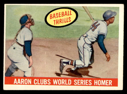 1959 Topps Baseball #467 Hank Aaron IA Braves VG 540195