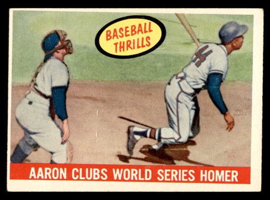 1959 Topps Baseball #467 Hank Aaron IA Braves VG 540195